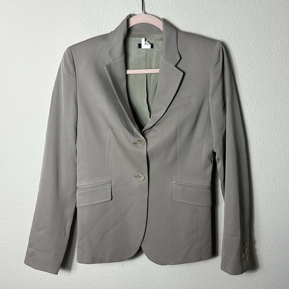 J. Crew 100% Wool Blazer in Greyish Beige - lined - size 2 - Picture 1 of 7
